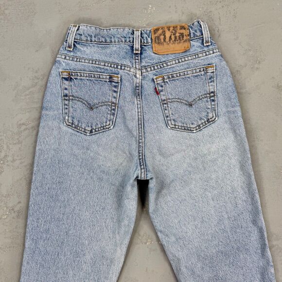 Vintage 1994 Levi's 521 Tapered Fit Red Tab Jeans MADE IN USA Fit 24 x 27 - Picture 5 of 8